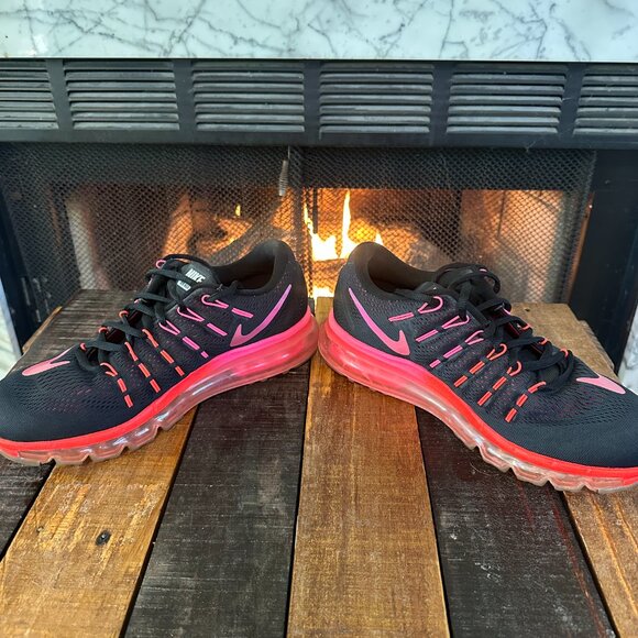 Nike Air Max 2016 Black Pink Running Shoes Womens Size 9.5 - Picture 2 of 7